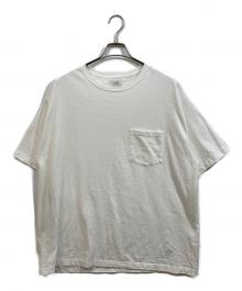CIOTA（シオタ）の古着「スビンコットン10/- 度詰吊り天竺ポケット付き半袖T」｜ホワイト