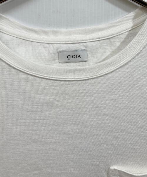 CIOTA（シオタ）CIOTA (シオタ) スビンコットン10/- 度詰吊り天竺ポケット付き半袖T ホワイト サイズ:	SIZE 3の古着・服飾アイテム