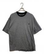 UNDERCOVERISMアンダーカバーイズム）の古着「後teeカスタムハギ ボーダーTEE Tシャツ」｜グレー