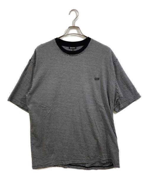 UNDERCOVERISM（アンダーカバーイズム）UNDERCOVERISM (アンダーカバーイズム) 後teeカスタムハギ ボーダーTEE Tシャツ グレー サイズ:SIZE 4の古着・服飾アイテム