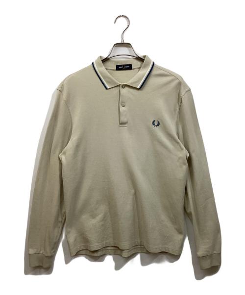 FRED PERRY（フレッドペリー）FRED PERRY (フレッドペリー) 長袖ポロシャツ ベージュ サイズ:	SIZE Lの古着・服飾アイテム