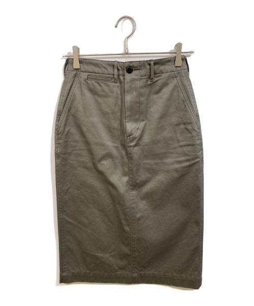 HYKE（ハイク）HYKE (ハイク) COTTON TWILL ARMY CHINO SKIRT カーキ サイズ:SIZE 1の古着・服飾アイテム