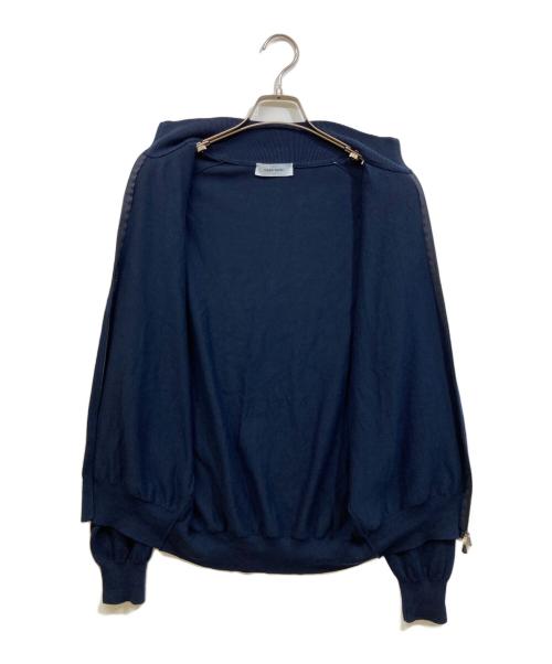 GRAN SASSO（グランサッソ）GRAN SASSO (グランサッソ) 12ゲージソフトコットンスタンドカラーニットブルゾン ネイビー サイズ:50の古着・服飾アイテム