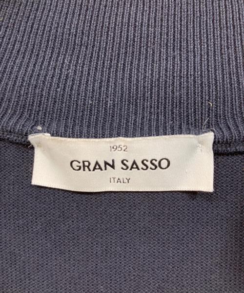 GRAN SASSO（グランサッソ）GRAN SASSO (グランサッソ) 12ゲージソフトコットンスタンドカラーニットブルゾン ネイビー サイズ:50の古着・服飾アイテム