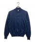 GRAN SASSO（グランサッソ）の古着「12ゲージソフトコットンスタンドカラーニットブルゾン」｜ネイビー