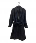 ZARAザラ）の古着「プードルロングコート」｜ブラック
