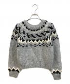 epineエピヌ）の古着「bijou Nordic knit」｜グレー