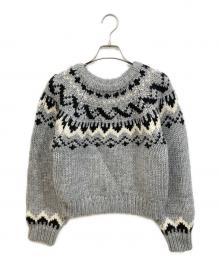 epine（エピヌ）の古着「bijou Nordic knit」｜グレー