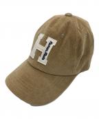 HUMAN MADEヒューマンメイド）の古着「コーデュロイHロゴキャップ」｜ベージュ