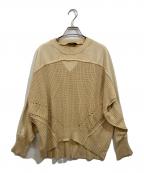 DIESELディーゼル）の古着「フェード加工切替ニット」｜ベージュ