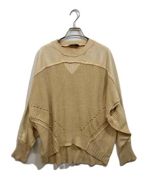 DIESEL（ディーゼル）DIESEL (ディーゼル) フェード加工切替ニット ベージュ サイズ:SIZE XSの古着・服飾アイテム