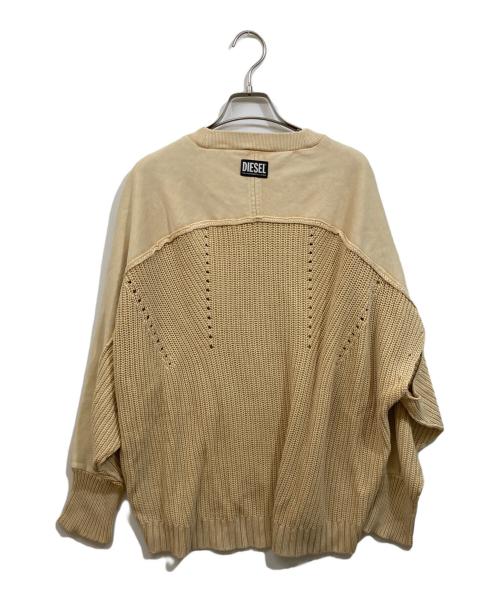DIESEL（ディーゼル）DIESEL (ディーゼル) フェード加工切替ニット ベージュ サイズ:SIZE XSの古着・服飾アイテム