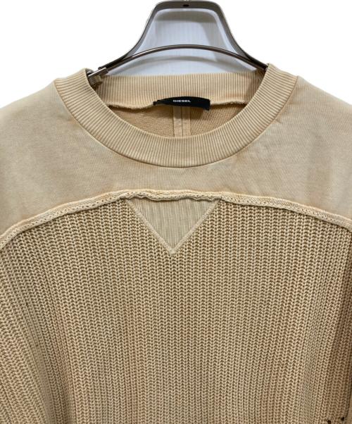 DIESEL（ディーゼル）DIESEL (ディーゼル) フェード加工切替ニット ベージュ サイズ:SIZE XSの古着・服飾アイテム