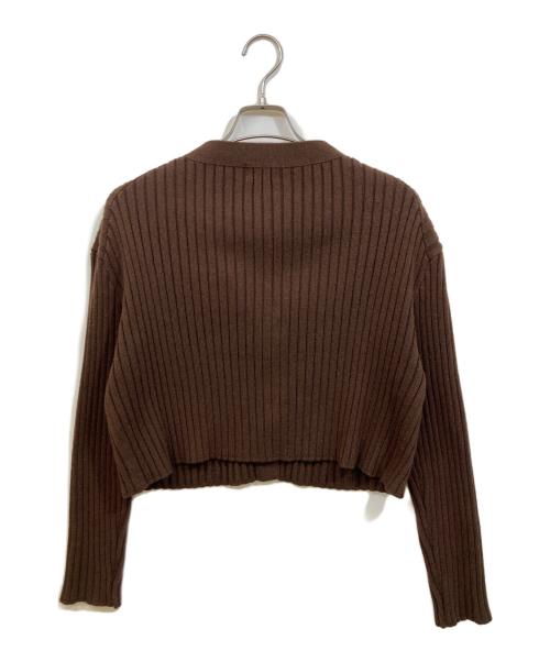 MACKINTOSH PHILOSOPHY（マッキントッシュ フィロソフィー）MACKINTOSH PHILOSOPHY (マッキントッシュ フィロソフィー) ワイドリブカーディガン ブラウン サイズ:2の古着・服飾アイテム