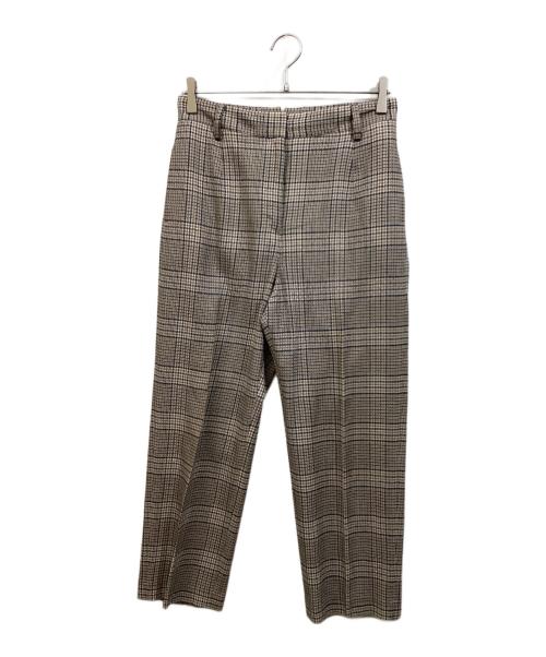 INCOTEX（インコテックス）INCOTEX (インコテックス) シアサッカーチェックスラックスパンツ ベージュ サイズ:SIZE 40の古着・服飾アイテム