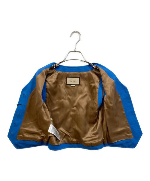 GUCCI（グッチ）GUCCI (グッチ) ウールジレ ブルー サイズ:SIZE 38の古着・服飾アイテム