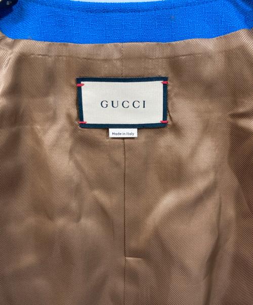 GUCCI（グッチ）GUCCI (グッチ) ウールジレ ブルー サイズ:SIZE 38の古着・服飾アイテム