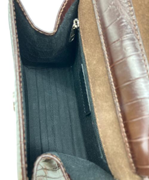 LITTLE LIFFNER（リトルリフナー）LITTLE LIFFNER (リトルリフナー) 型押しショルダーバッグ ブラウンの古着・服飾アイテム