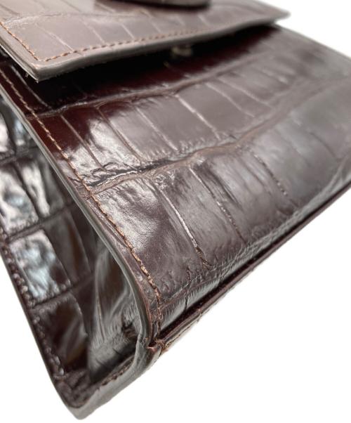 LITTLE LIFFNER（リトルリフナー）LITTLE LIFFNER (リトルリフナー) 型押しショルダーバッグ ブラウンの古着・服飾アイテム