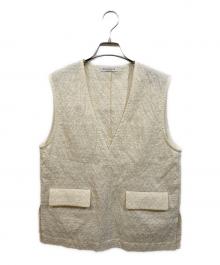 BEAUTY&YOUTH（ビューティーアンドユース）の古着「ジャカードVネックベスト」｜アイボリー