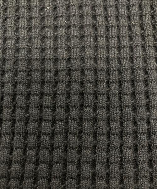 BOTTEGA VENETA（ボッテガベネタ）BOTTEGA VENETA (ボッテガベネタ) カシミヤ混コットン ワッフルニット ブラック サイズ:Lの古着・服飾アイテム