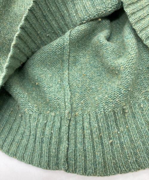 POLO RALPH LAUREN（ポロ・ラルフローレン）POLO RALPH LAUREN (ポロ・ラルフローレン) エルボーパッチウールアンゴラ混ニット グリーン サイズ:Lの古着・服飾アイテム