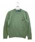 POLO RALPH LAUREN（ポロ・ラルフローレン）の古着「エルボーパッチウールアンゴラ混ニット」｜グリーン