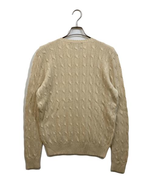 POLO RALPH LAUREN（ポロ・ラルフローレン）POLO RALPH LAUREN (ポロ・ラルフローレン) ケーブルシルクニット アイボリー サイズ:Lの古着・服飾アイテム