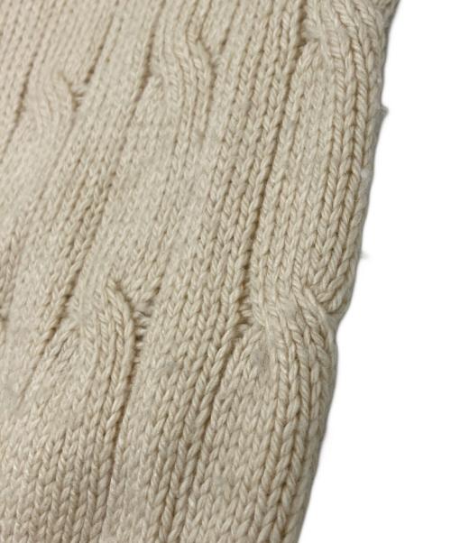 POLO RALPH LAUREN（ポロ・ラルフローレン）POLO RALPH LAUREN (ポロ・ラルフローレン) ケーブルシルクニット アイボリー サイズ:Lの古着・服飾アイテム