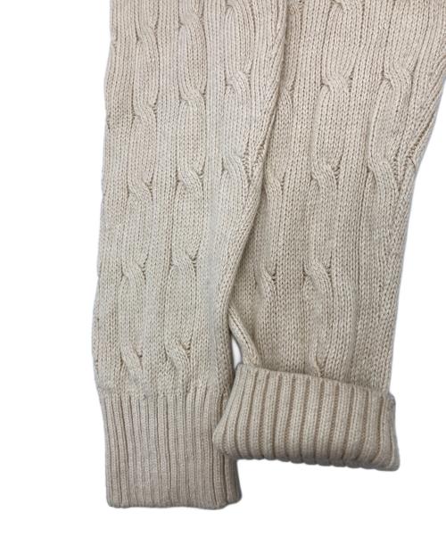 POLO RALPH LAUREN（ポロ・ラルフローレン）POLO RALPH LAUREN (ポロ・ラルフローレン) ケーブルシルクニット アイボリー サイズ:Lの古着・服飾アイテム