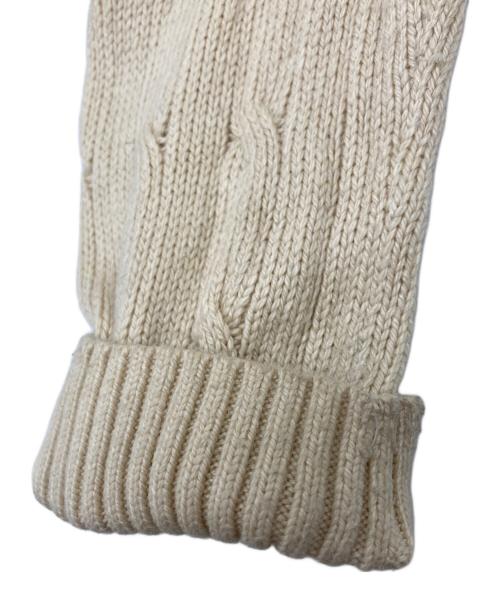 POLO RALPH LAUREN（ポロ・ラルフローレン）POLO RALPH LAUREN (ポロ・ラルフローレン) ケーブルシルクニット アイボリー サイズ:Lの古着・服飾アイテム