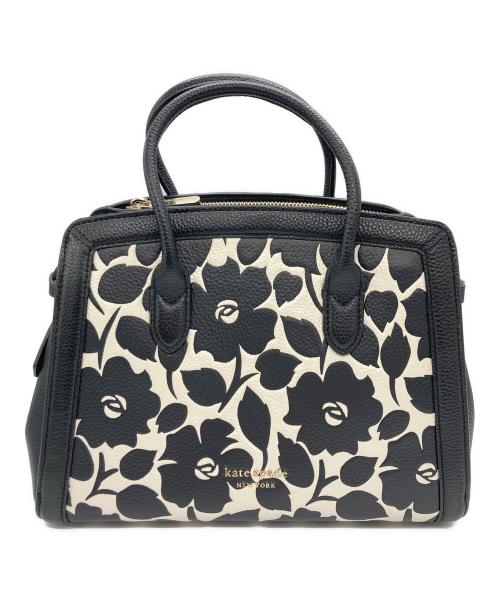 Kate Spade（ケイトスペード）Kate Spade (ケイトスペード) ノット ロージー ガーデン エンボスド ミディアム サッチェル ブラックの古着・服飾アイテム