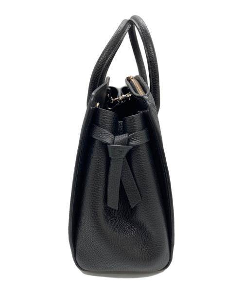 Kate Spade（ケイトスペード）Kate Spade (ケイトスペード) ノット ロージー ガーデン エンボスド ミディアム サッチェル ブラックの古着・服飾アイテム