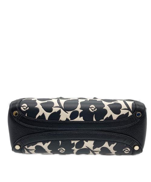 Kate Spade（ケイトスペード）Kate Spade (ケイトスペード) ノット ロージー ガーデン エンボスド ミディアム サッチェル ブラックの古着・服飾アイテム