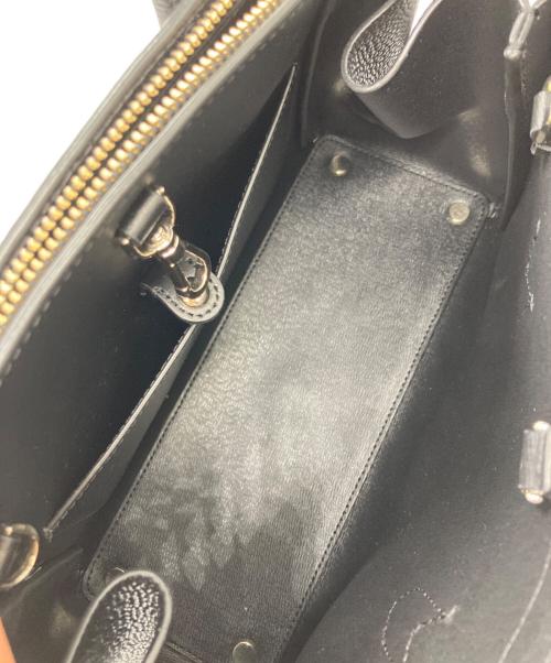 Kate Spade（ケイトスペード）Kate Spade (ケイトスペード) ノット ロージー ガーデン エンボスド ミディアム サッチェル ブラックの古着・服飾アイテム