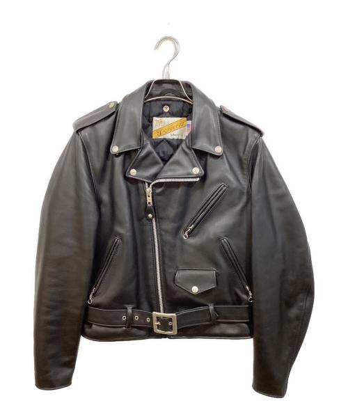 PERFECTO by Schott（パーフェクト バイ ショット）PERFECTO by Schott (パーフェクト バイ ショット) ダブルライダースジャケット ブラック サイズ:SIZE 38の古着・服飾アイテム