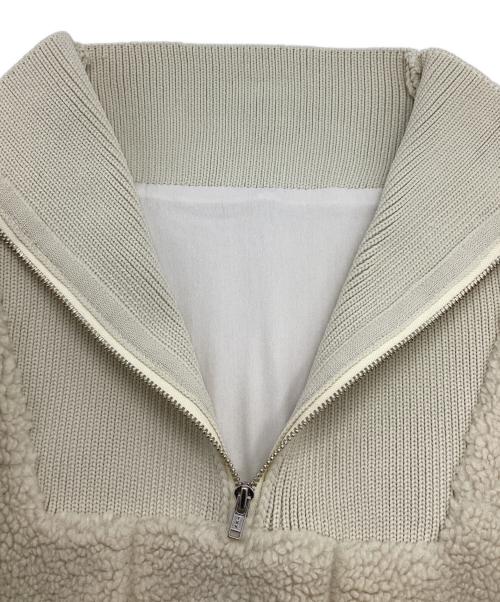 Ameri（アメリ）AMERI (アメリ) SQUARE BOA HALF ZIP TOP アイボリー サイズ:SIZE Freeの古着・服飾アイテム