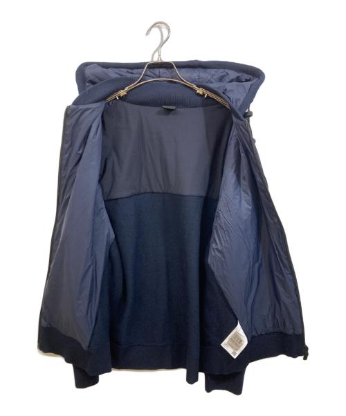 BOSS（ボス）BOSS (ボス) フーデッド切替ニットジャケット ネイビー サイズ:SIZE Lの古着・服飾アイテム