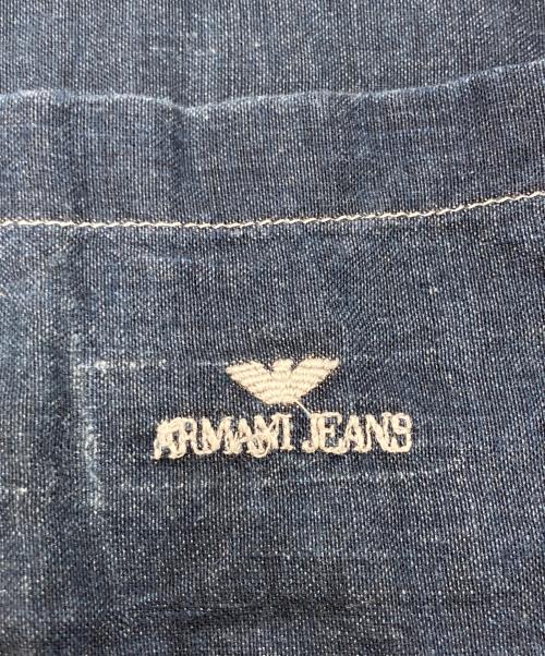 ARMANI JEANS（アルマーニジーンズ）ARMANI JEANS (アルマーニジーンズ) オールドリネンシャツ ネイビー サイズ:SIZE Mの古着・服飾アイテム