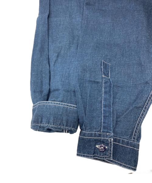 ARMANI JEANS（アルマーニジーンズ）ARMANI JEANS (アルマーニジーンズ) オールドリネンシャツ ネイビー サイズ:SIZE Mの古着・服飾アイテム