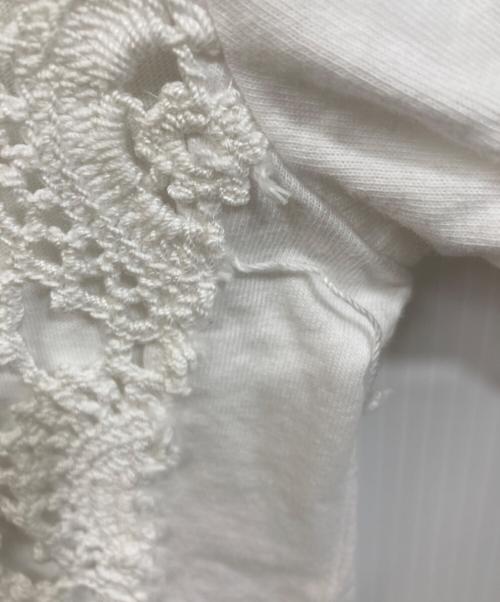 COMME des GARCONS COMME des GARCONS（コムデギャルソン コムデギャルソン）COMME des GARCONS COMME des GARCONS (コムデギャルソン コムデギャルソン) レースモチーフカットソー ホワイト サイズ:SIZE Sの古着・服飾アイテム