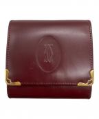 Cartierカルティエ）の古着「マストラインレザーコインケース」｜ブラウン