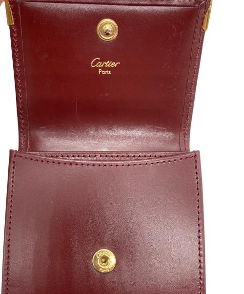 Cartier（カルティエ）Cartier (カルティエ) マストラインレザーコインケース ブラウンの古着・服飾アイテム