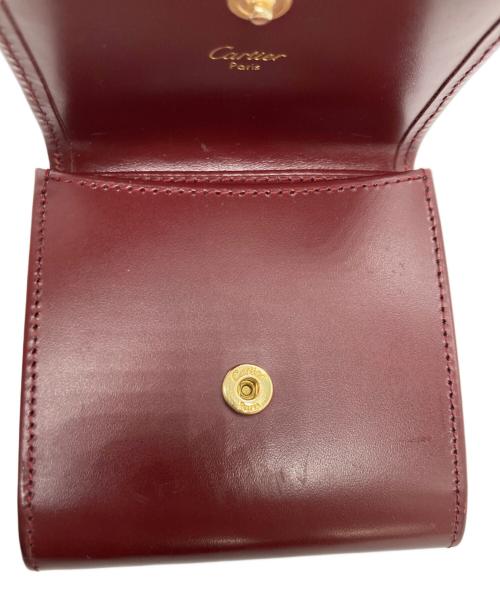 Cartier（カルティエ）Cartier (カルティエ) マストラインレザーコインケース ブラウンの古着・服飾アイテム