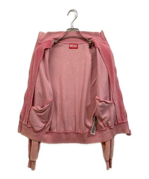 DIESEL（ディーゼル）DIESEL (ディーゼル) ジューロゴ ベルベットトラックジャケット ピンク サイズ:SIZE XSの古着・服飾アイテム