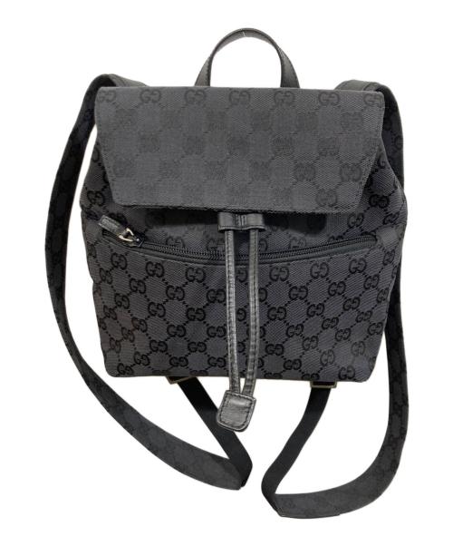 GUCCI（グッチ）GUCCI (グッチ) GGキャンバス ミニ リュックサック ブラックの古着・服飾アイテム