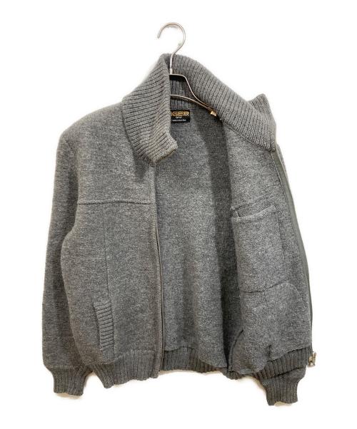 GEIGER（ガイガー）GEIGER (ガイガー) ニットジャケット グレー サイズ:SIZE 46の古着・服飾アイテム