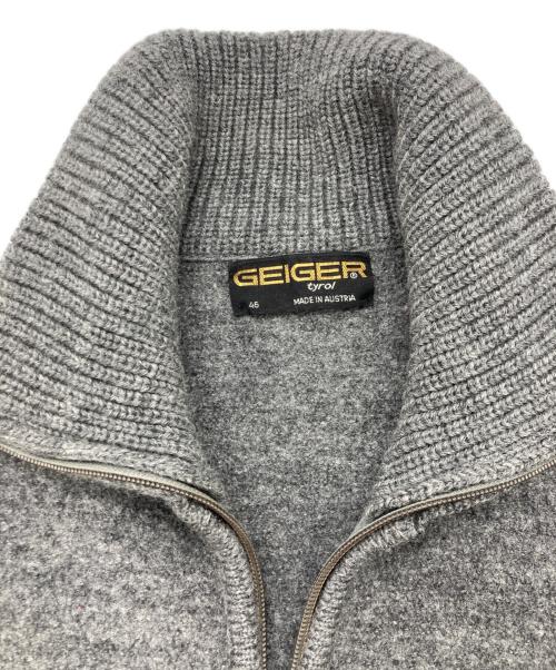 GEIGER（ガイガー）GEIGER (ガイガー) ニットジャケット グレー サイズ:SIZE 46の古着・服飾アイテム