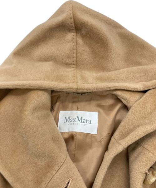 MaxMara（マックスマーラ）MaxMara (マックスマーラ) カシミヤ混フーディーウールコート ベージュ サイズ:SIZE 38の古着・服飾アイテム