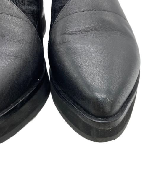 ISSEY MIYAKE（イッセイミヤケ）ISSEY MIYAKE (イッセイミヤケ) UNITED NUDE (ユナイテッドヌード) レザースリッポン ブラック サイズ:SIZE 36の古着・服飾アイテム